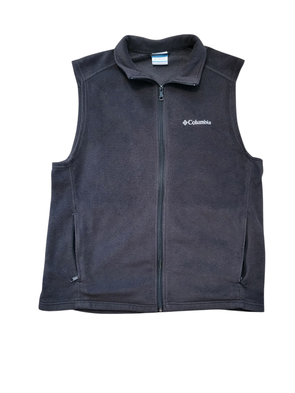 🖤 Columbia Men's Large Black Full-Zip Fleece Vest 🖤